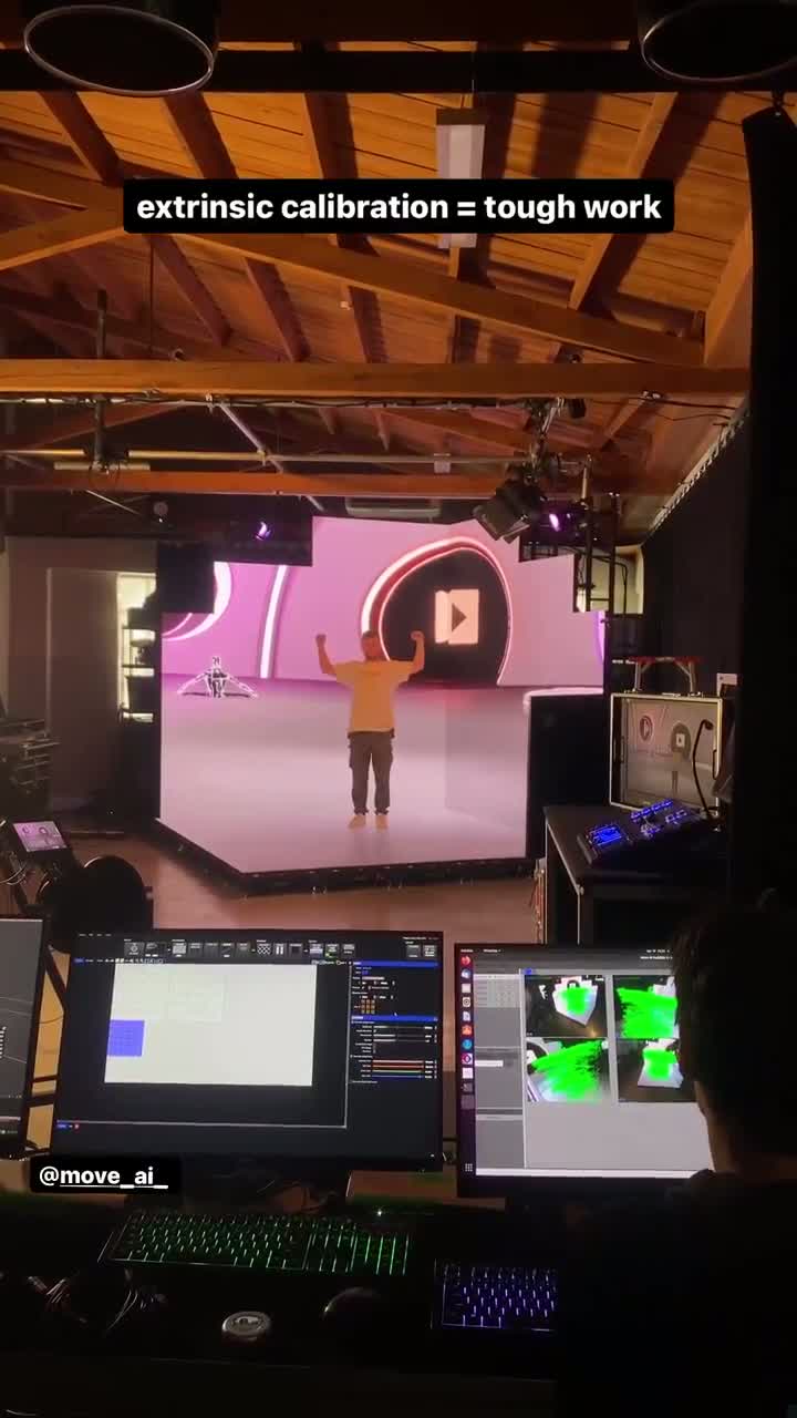 Mocap volume during extrinsic camera calibration